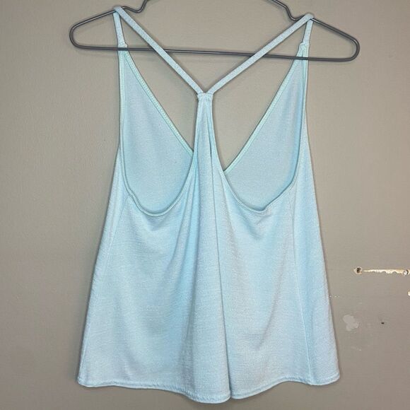 Wilfred Free | Aritzia Light-Blue Racer-Back V-Neck Flowy Tank Top Size XS - Picture 5 of 5